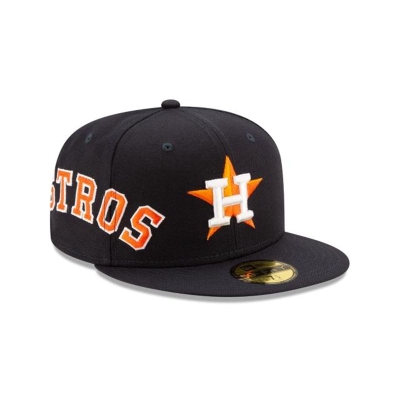 Blue Houston Astros Hat - New Era MLB Slant 59FIFTY Fitted Caps USA5274691